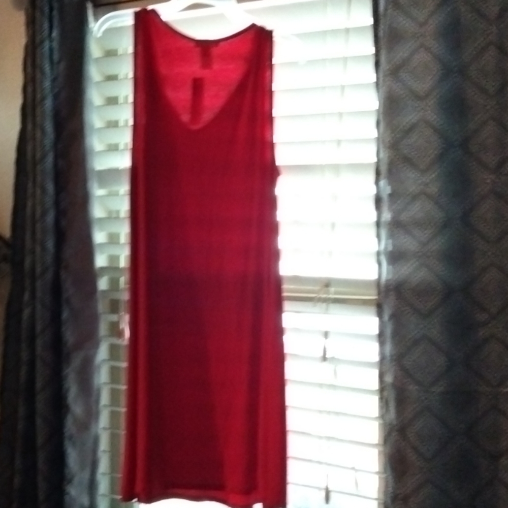 Red summer casual dress